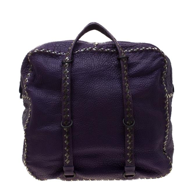 Bottega Veneta Purple Leather Satchel