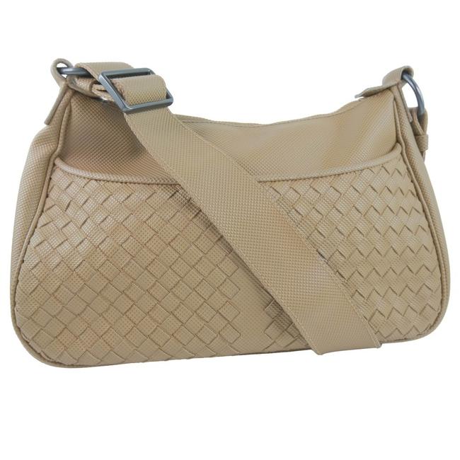 Bottega Veneta Pvc Unisex Brown Intrecciato Shoulder Bag