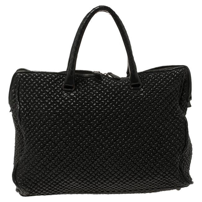 Bottega Veneta Quilted Black Leather Tote
