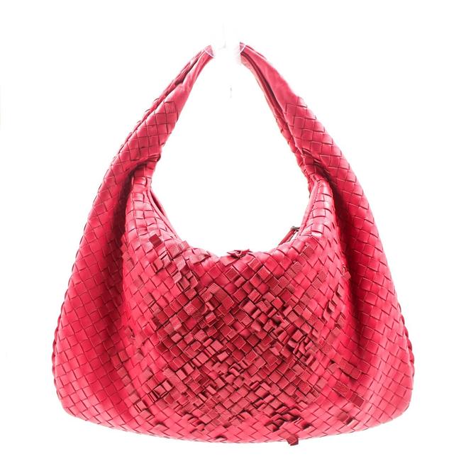 Bottega Veneta Raspberry Leather Hobo Bag