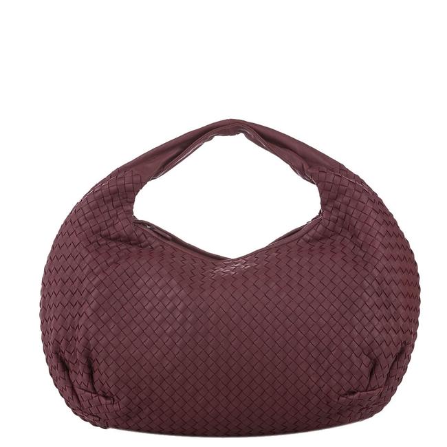 Bottega Veneta Red Intrecciato Leather Belly Hobo Bag