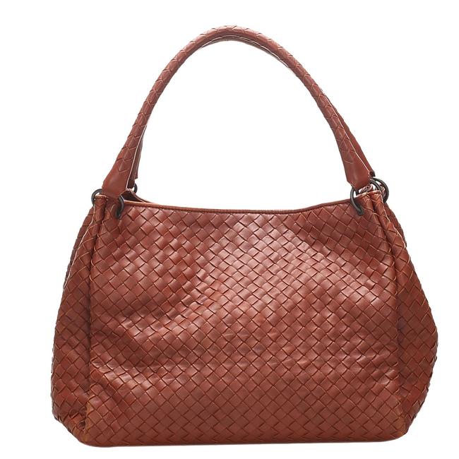 Bottega Veneta Red Intrecciato Leather Parachute Shoulder Bag