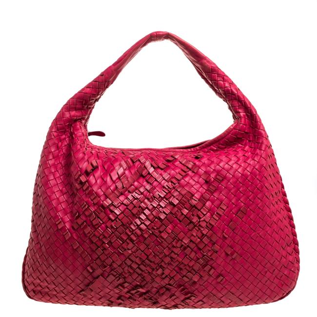 Bottega Veneta Red Intrecciato Nappa Leather Hobo Bag