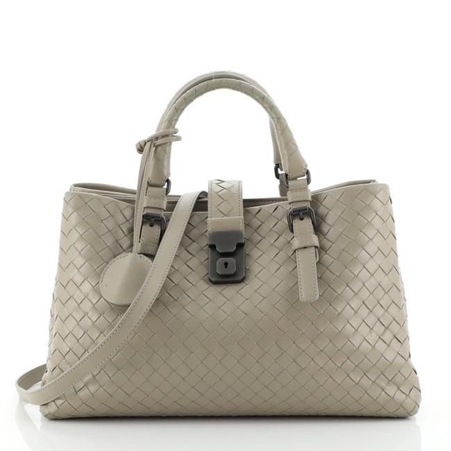 Bottega Veneta Roma Intrecciato Nappa Small Neutral Leather Tote