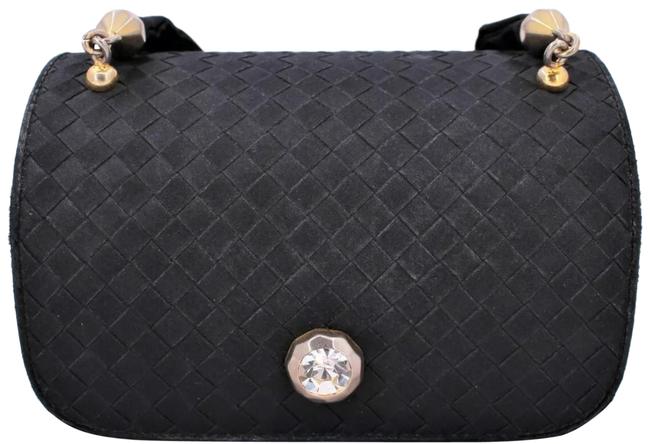 Bottega Veneta Round Bkack Leather Clutch