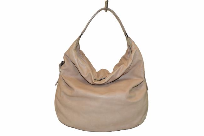 Bottega Veneta Shoulder Beige Lambskin Leather Hobo Bag
