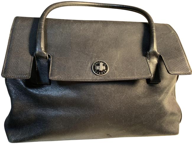 Bottega Veneta Textured Black Leather Satchel