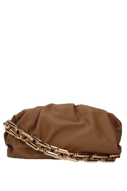Bottega Veneta The Chain Pouch Brown Leather Shoulder Bag