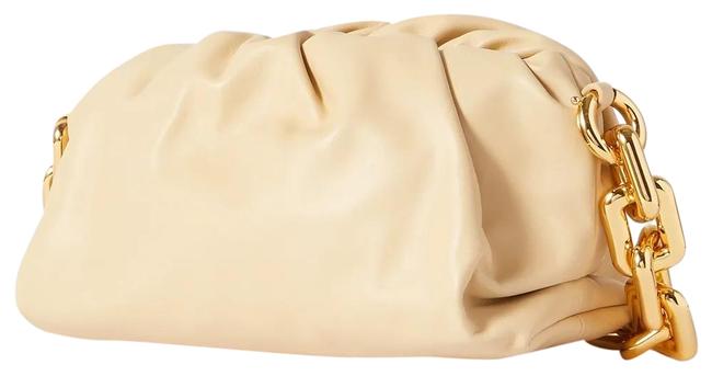 Bottega Veneta The Chain Pouch Gathered Leather Porridge Clutch