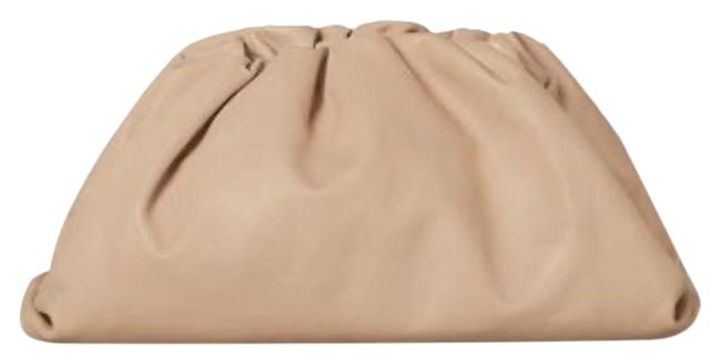 Bottega Veneta The Pouch Beige Calfskin Leather Clutch
