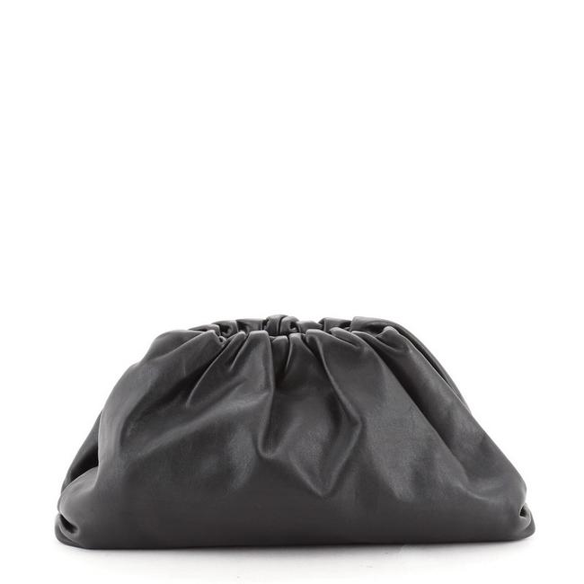 Bottega Veneta The Pouch Large Black Leather Clutch