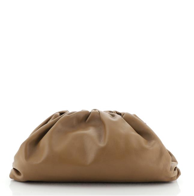 Bottega Veneta The Pouch Large Brown Leather Clutch