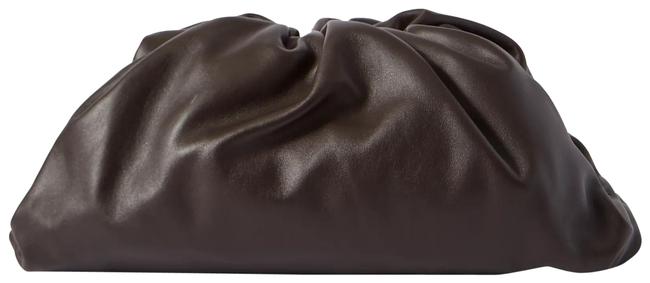 Bottega Veneta The Pouch Large Gathered Dark Brown Leather Clutch
