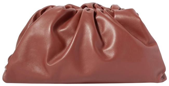 Bottega Veneta The Pouch Large Gathered Leather Brown Clutch