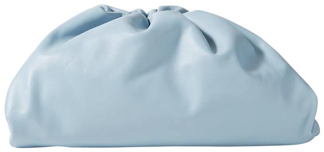 Bottega Veneta The Pouch Large Gathered Leather Light Blue Clutch
