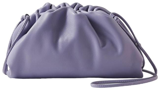 Bottega Veneta The Pouch Small Gathered Lavender Leather Clutch