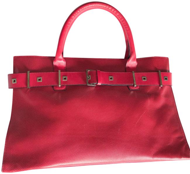 Bottega Veneta Top Handle Bag Red Leather Satchel