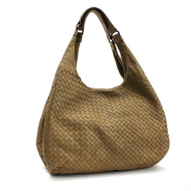 Bottega Veneta Tote Intrecciato Beige Leather Shoulder Bag