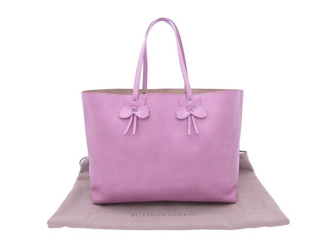Bottega Veneta Tote Ladies Purple Leather Shoulder Bag