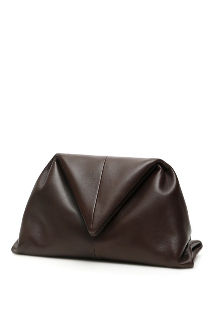 Bottega Veneta Triangle Envelop Brown Clutch