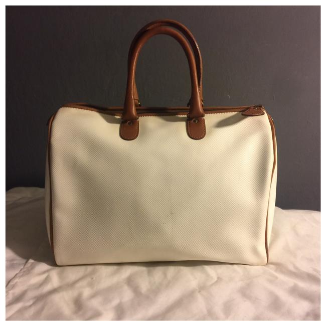 Bottega Veneta Vintage Leather Boston White Satchel