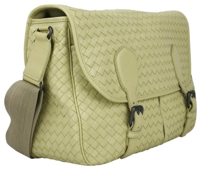 Bottega Veneta Woven Beige Leather Shoulder Bag