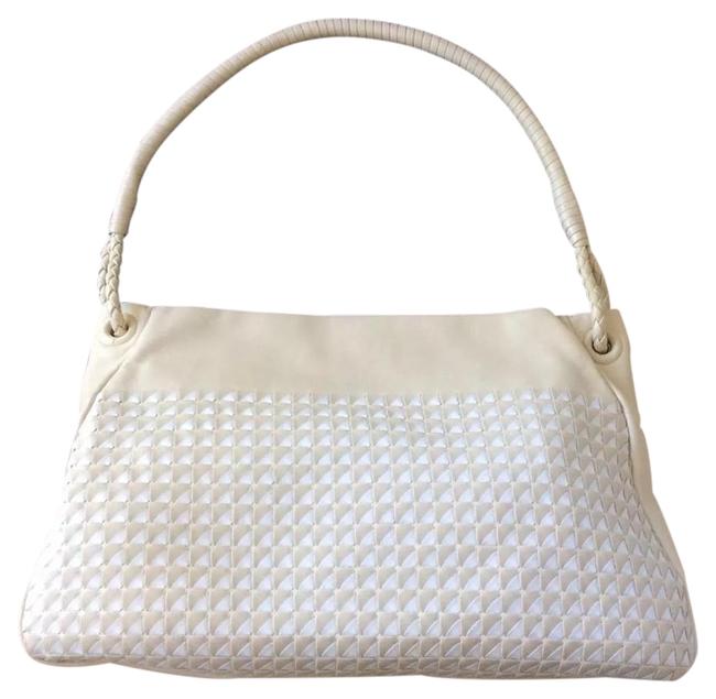 Bottega Veneta Woven Cream Leather Hobo Bag