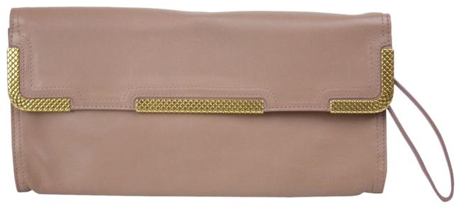 Bottega Veneta Wristlet Gold Detail Pink 325241 6808 Mauve Leather Clutch