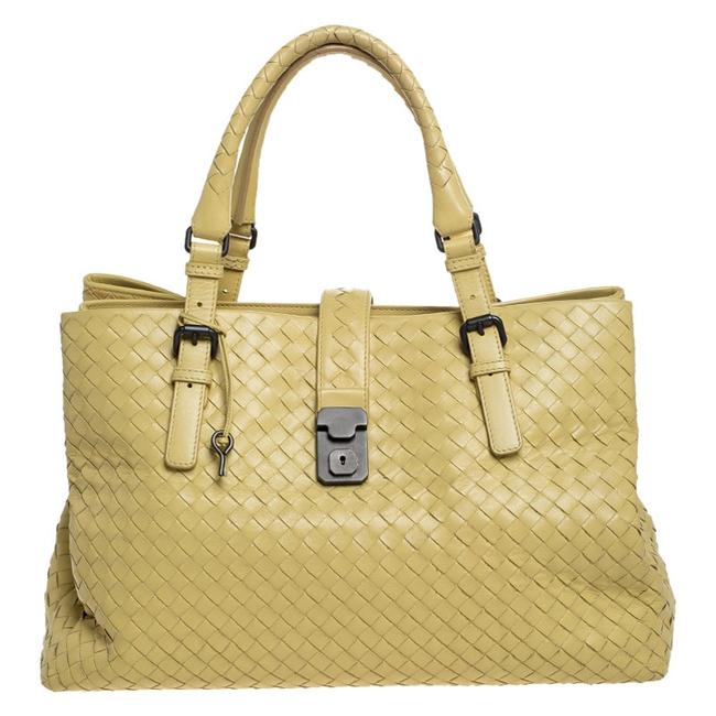 Bottega Veneta Yellow Leather Medium Roma Tote