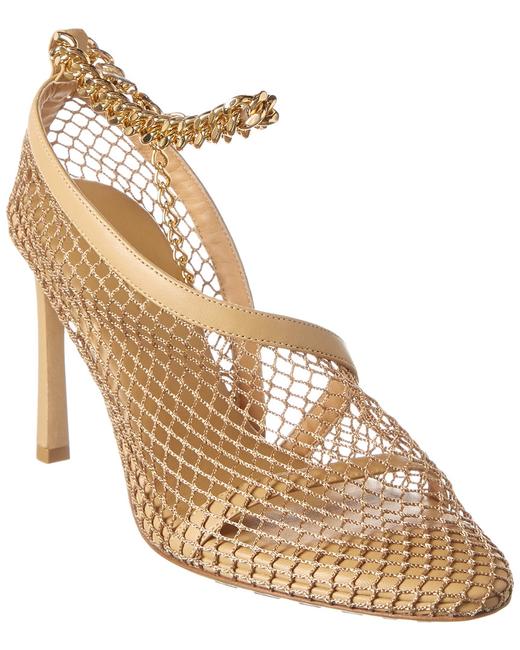 Bottega Veneta Ankle Strap MeshLeather 618755 Vbps3 9717 Sandals