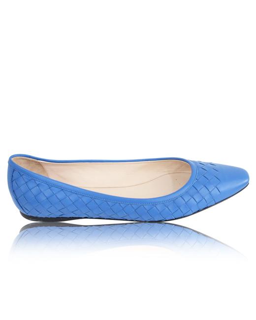 Bottega Veneta Blue Intrecciato pre Owned Condition Excellent Flats