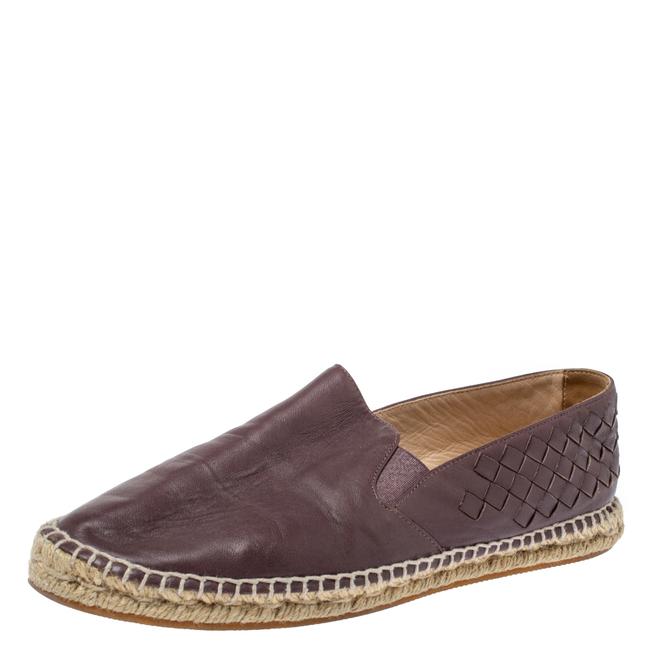 Bottega Veneta Brown Intrecciato Leather Espadrilles36 Flats