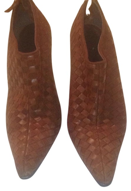 Bottega Veneta Brown Woven Ankle BootsBooties
