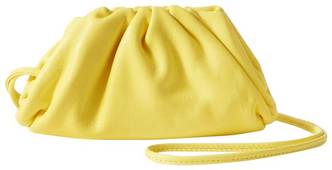 Bottega Veneta Clutch The Pouch Mini Coin Purse Yellow Leather Wristlet