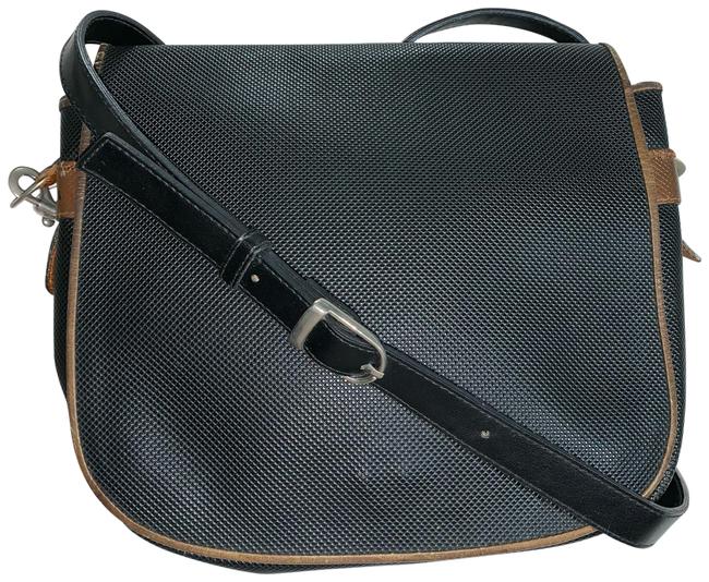 Bottega Veneta Crossbody Flap Vintage BlackBrown Leather Messenger Bag