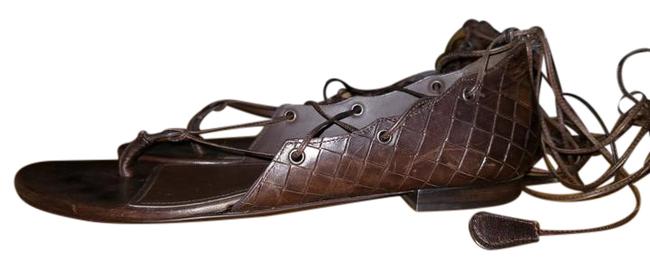 Bottega Veneta Dark Brown Sandals