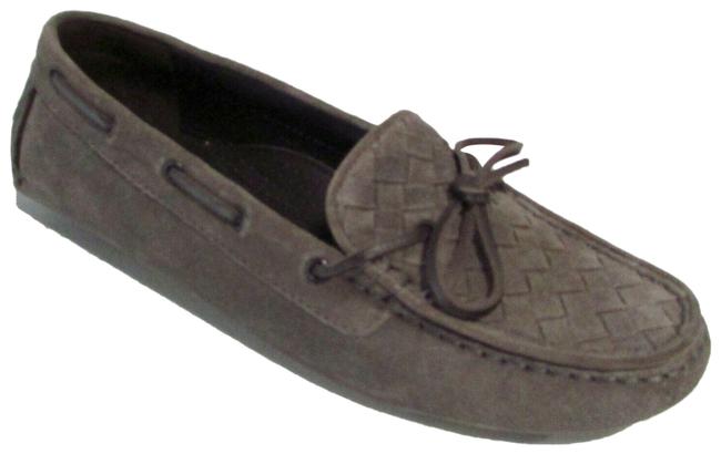 Bottega Veneta Gray Intrecciato Flats