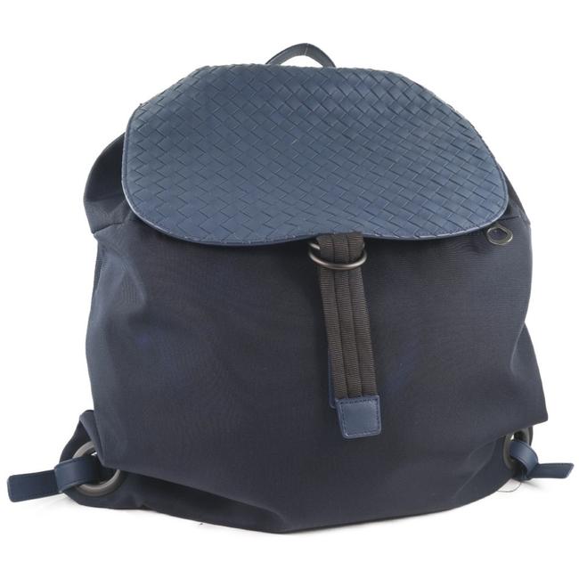 Bottega Veneta Intrecciato 409595 Lambskin Blue Ladies Daypack Backpack