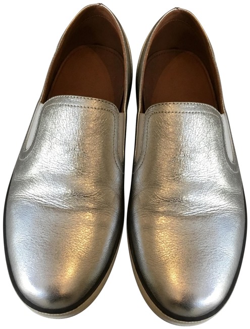 Bottega Veneta Metallic Silver Sneakers