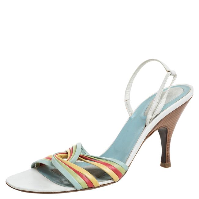 Bottega Veneta Multicolor Leather Criss Cross Slingback41 Sandals