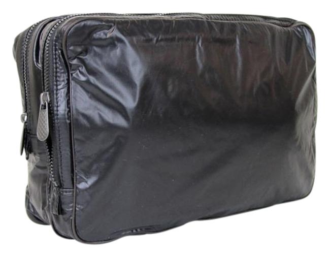 Bottega Veneta New Pouch 245372 Black Nylon WeekendTravel Bag