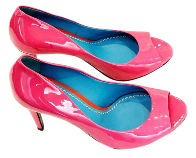 Bottega Veneta Pink Patent Leather Peep toe Pumps