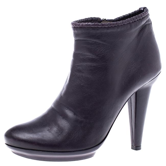 Bottega Veneta Purple Leather Ankle38 BootsBooties