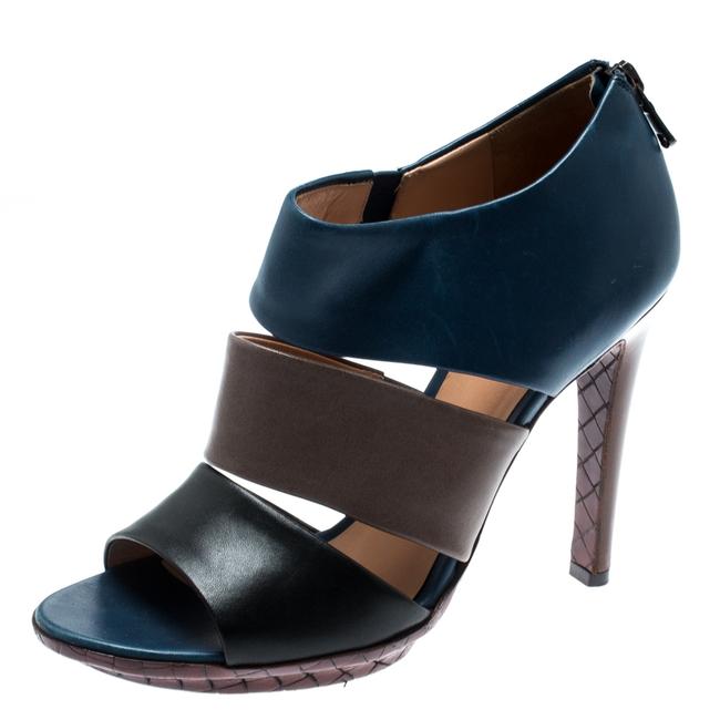 Bottega Veneta Tricolor Leather Open Toe Cut365 BootsBooties