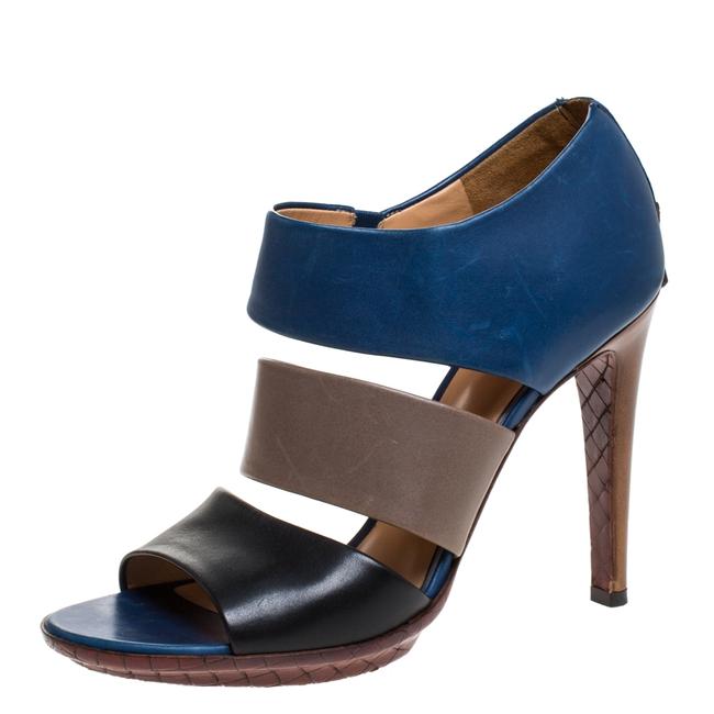 Bottega Veneta Tricolor Leather Open Toe Cut395 BootsBooties