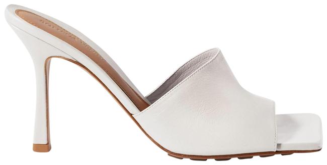 Bottega Veneta White Leather MulesSlides