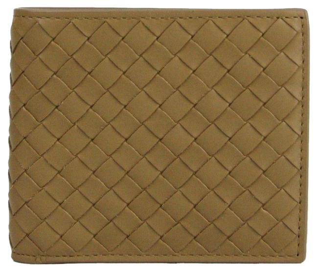 Bottega Veneta Beige Leather Intercciaco Woven Bifold 196207 2610 Wallet