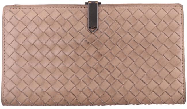 Bottega Veneta Beige Long Checkbook Wallet