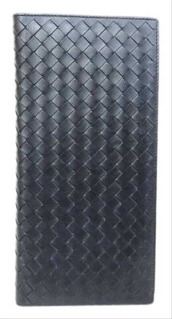 Bottega Veneta Black Intrecciato 200395 Long Mens Wallet
