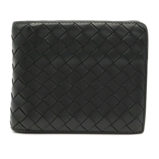 Bottega Veneta Black Intrecciato Bi fold Leather 193642 Wallet